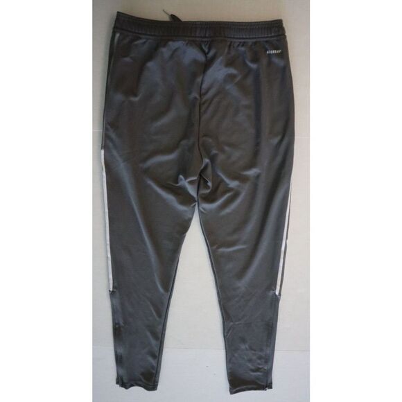 adidas Men's Sz M Gray/White 3-Striped Aeroready PrimeGreen Track Pants - Picture 2 of 11